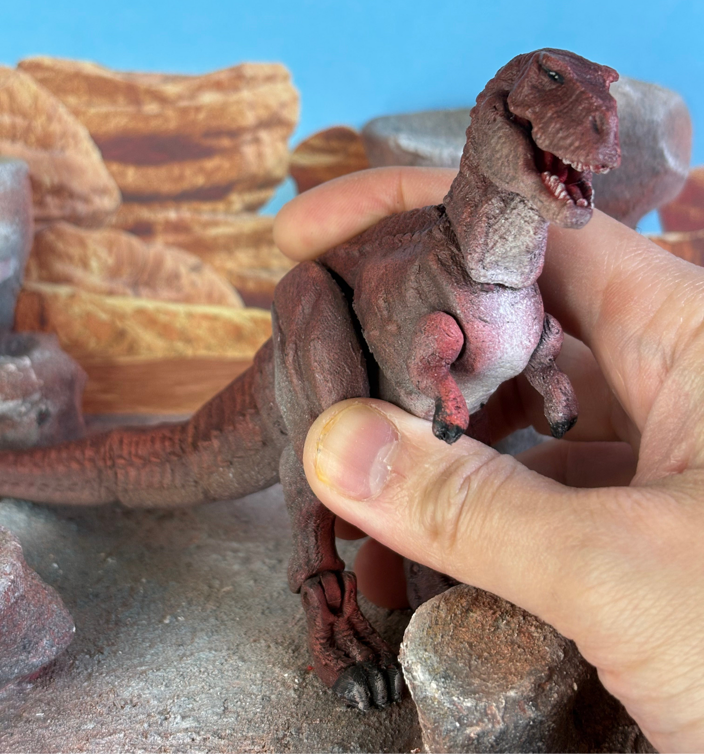 Articulated British Tyrannosaurus Throwback Figure (Pint Sized Version)