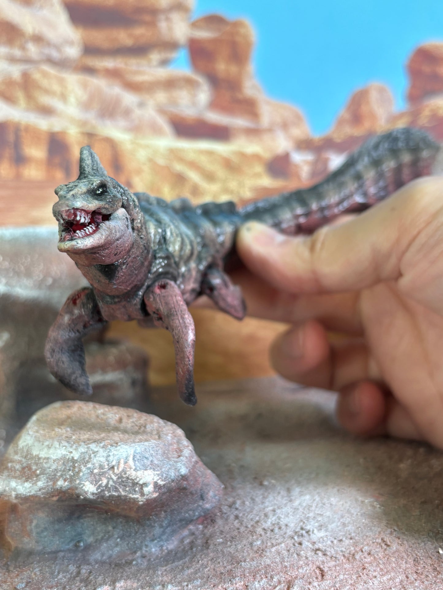 Swimming DINOSAUR (Mosasaurus) - Pint Sized Trading Figure Version
