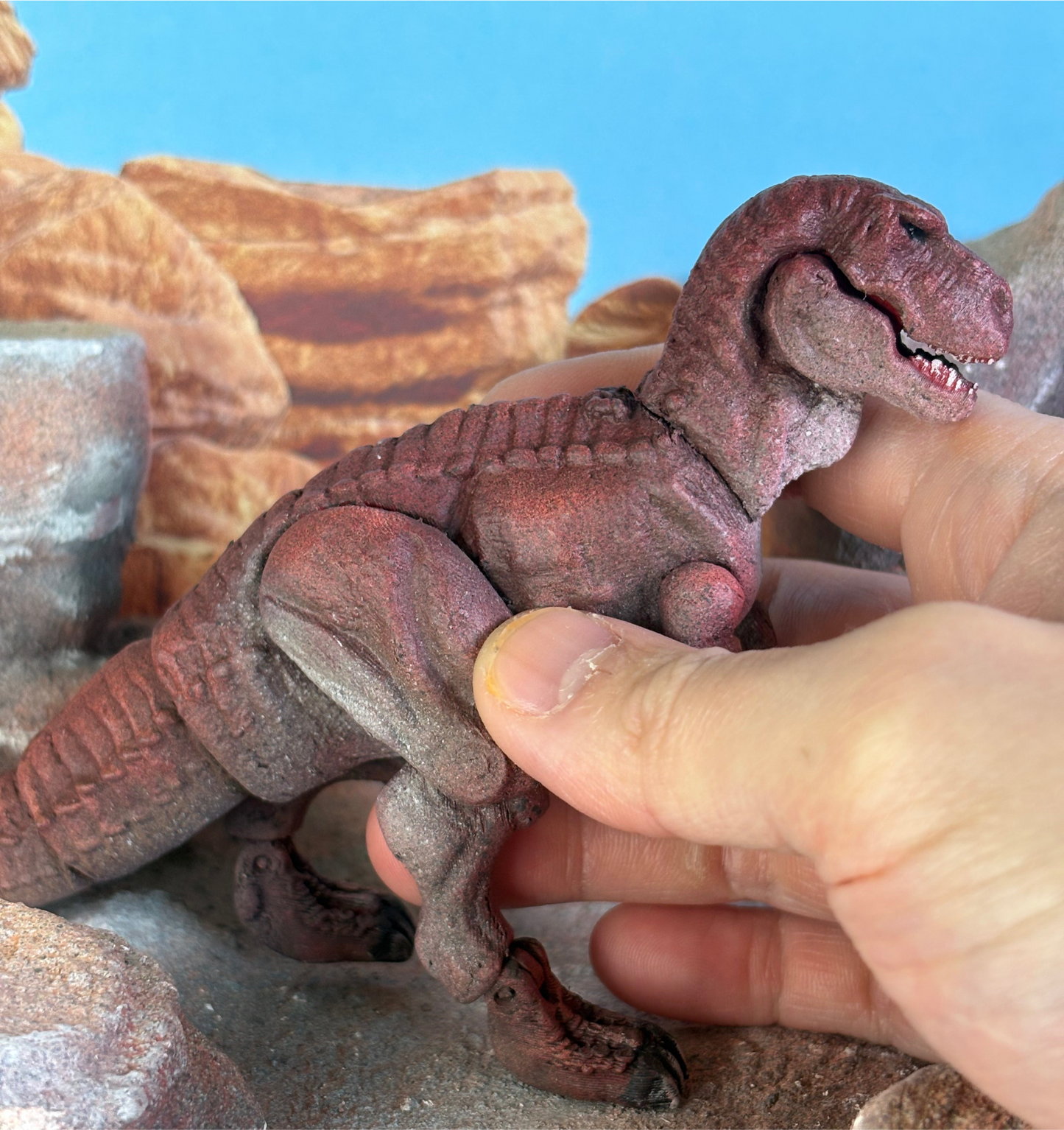 Articulated British Tyrannosaurus Throwback Figure (Pint Sized Version)