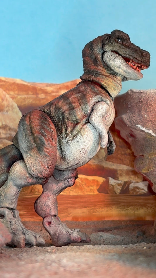 Cheesy 90s horror movie tyrannosaurus (pint sized)